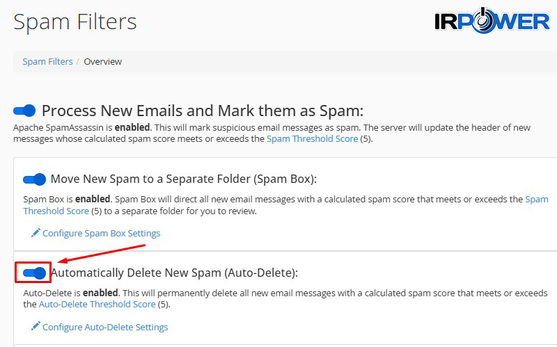 Automatically Delete New Spam (Auto-Delete)