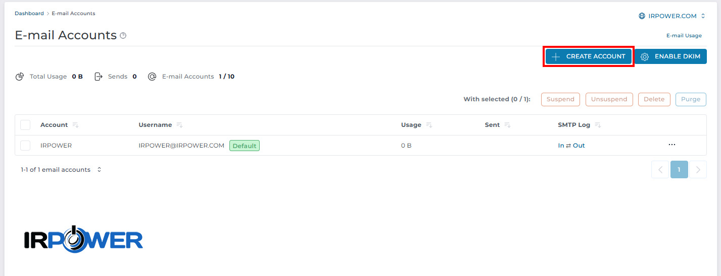 آموزش ساخت و مدیریت ایمیل در DirectAdmin