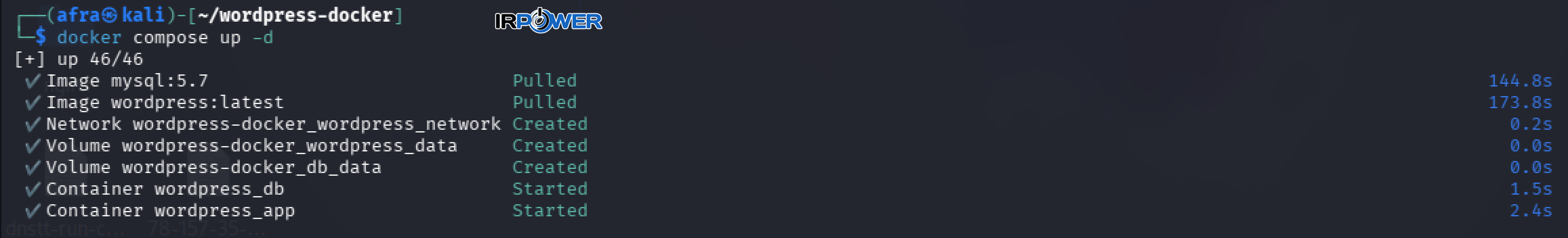 docker-compose up -d