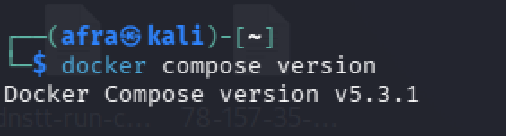 docker compose version