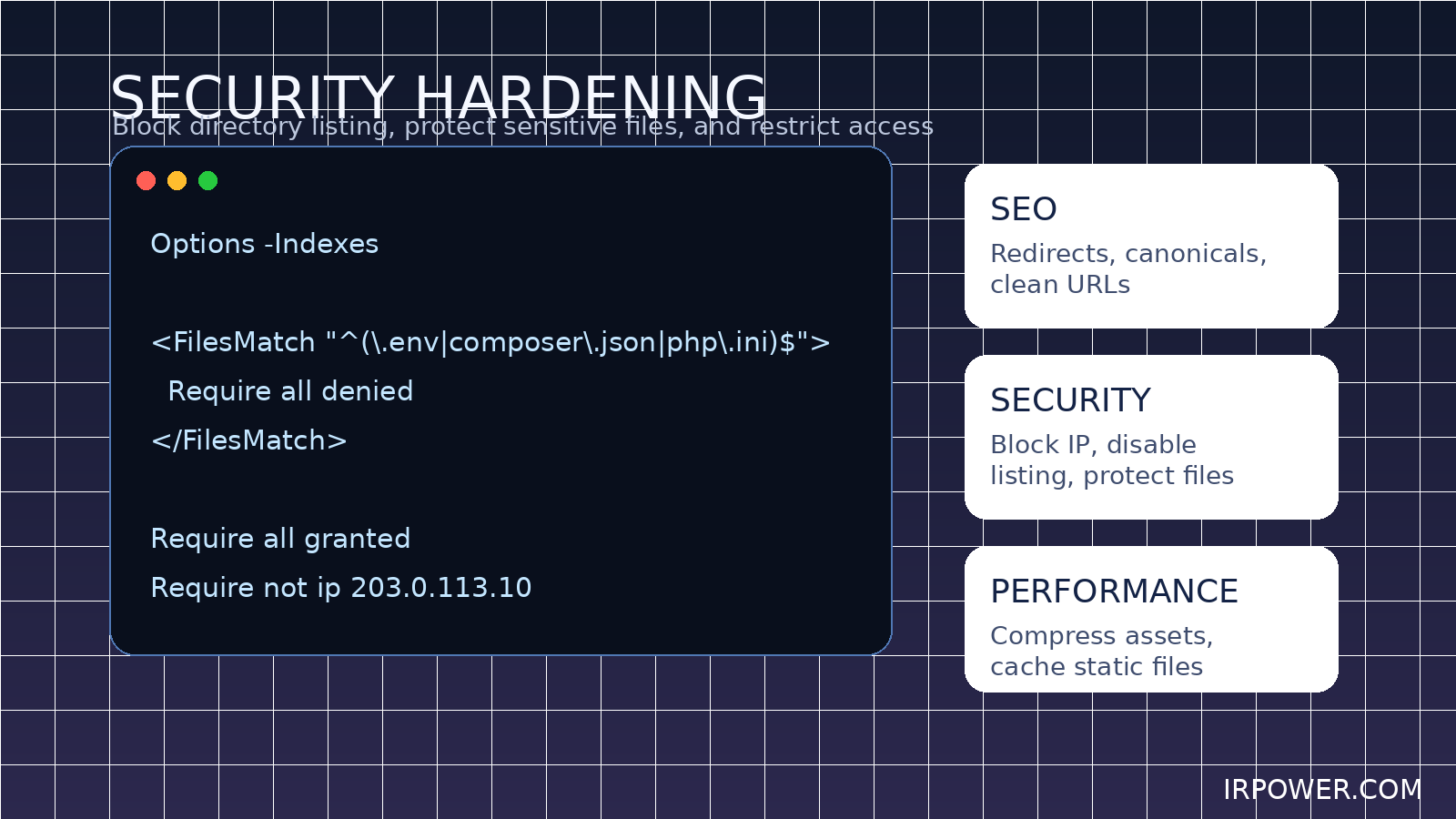 نمونه استفاده از htaccess برای ریدایرکت و بازنویسی آدرس‌ها