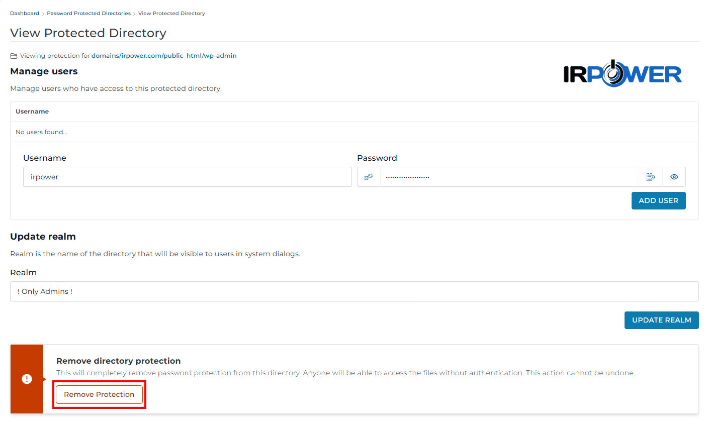 آموزش ایجاد و حذف رمز عبور برای پوشهها در DirectAdmin