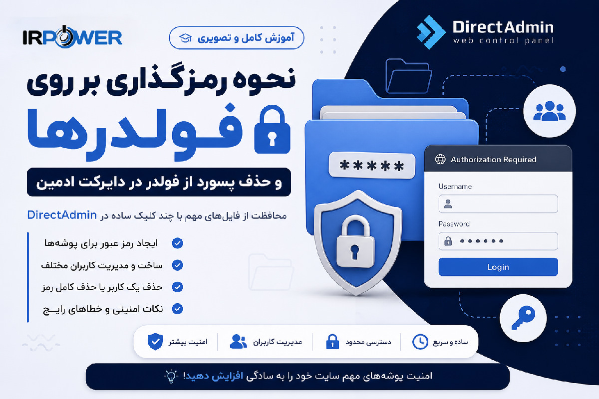 آموزش ایجاد و حذف رمز عبور برای پوشهها در DirectAdmin