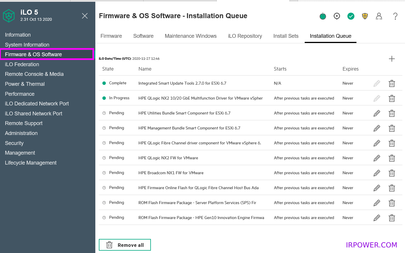 iLO Firmware & OS Software