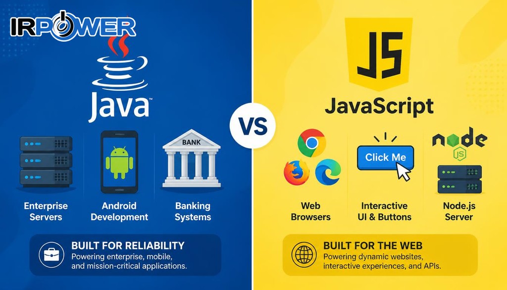 تفاوت های کلیدی java و javascript از نظر فنی