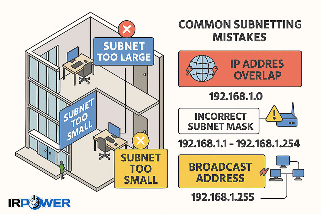 اشتباهات رایج در Subnet بندی
