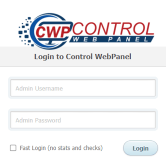 Login to Control WebPanel