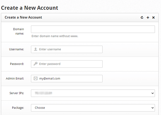 CWP New Account