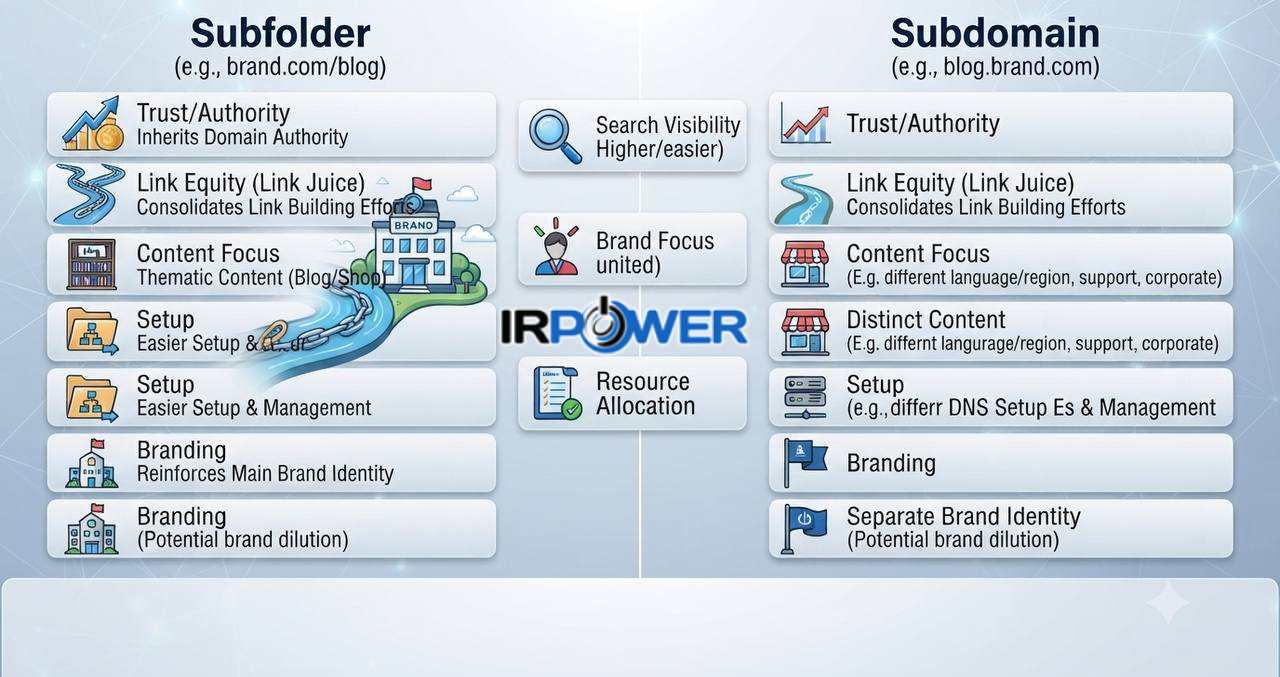subdomain vs subfolder