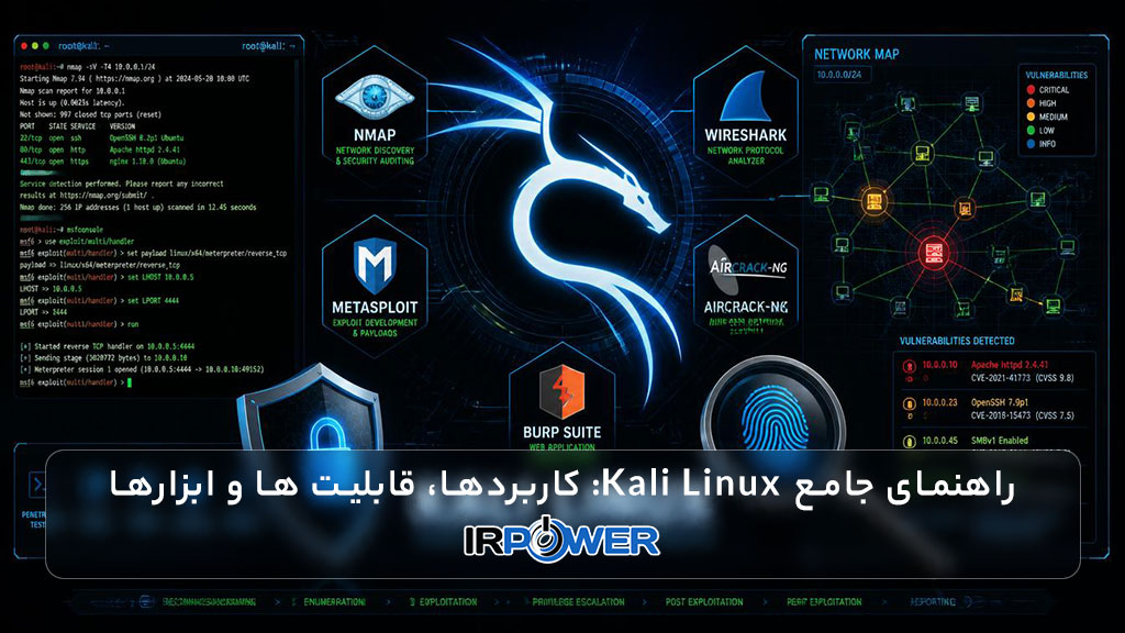 راهنمای جامع Kali Linux: کاربردها، قابلیت ها و ابزارهای کالی لینوکس