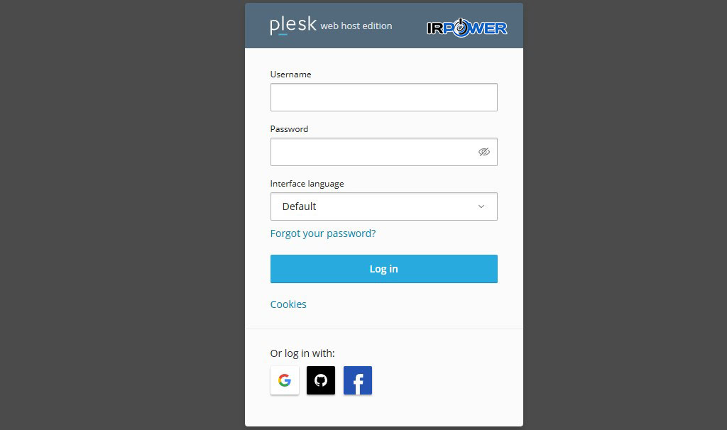ورود به کنترل پنل Plesk