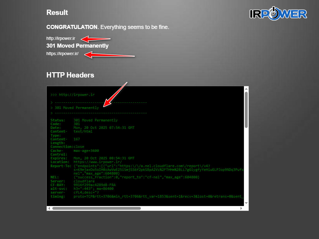 تست و بررسی ریدایرکت