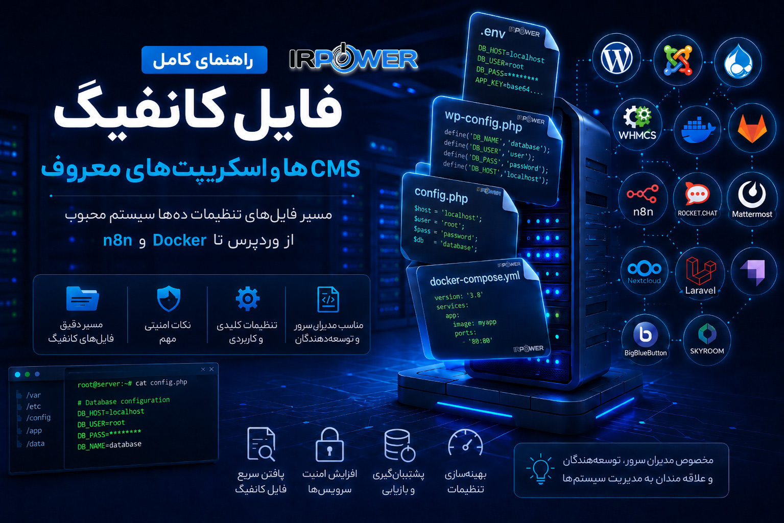 نحوه یافتن فایل کانفیگ در اسکریپت های مختلف