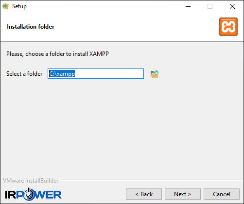 مسیر نصب xampp